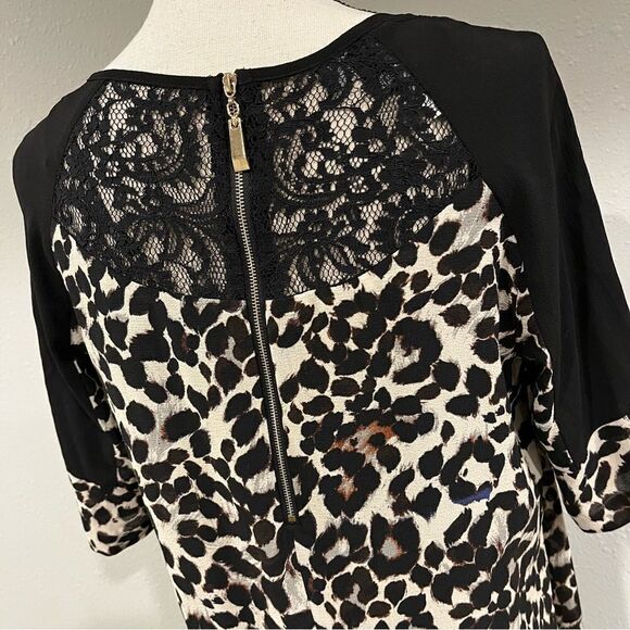 Animal print short sleeve loose fit dress - Picture 4 of 12